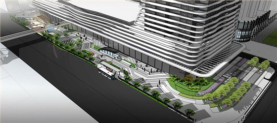 朗石商业街综合体景观-深圳宝安中洲中央公园商业景观设计